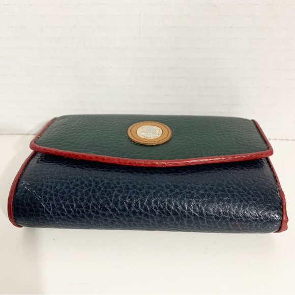 Vintage Alfred Sung Tri-Color Leather Wallet Flap with Snap Closure Change Purse - Picture 6 of 13